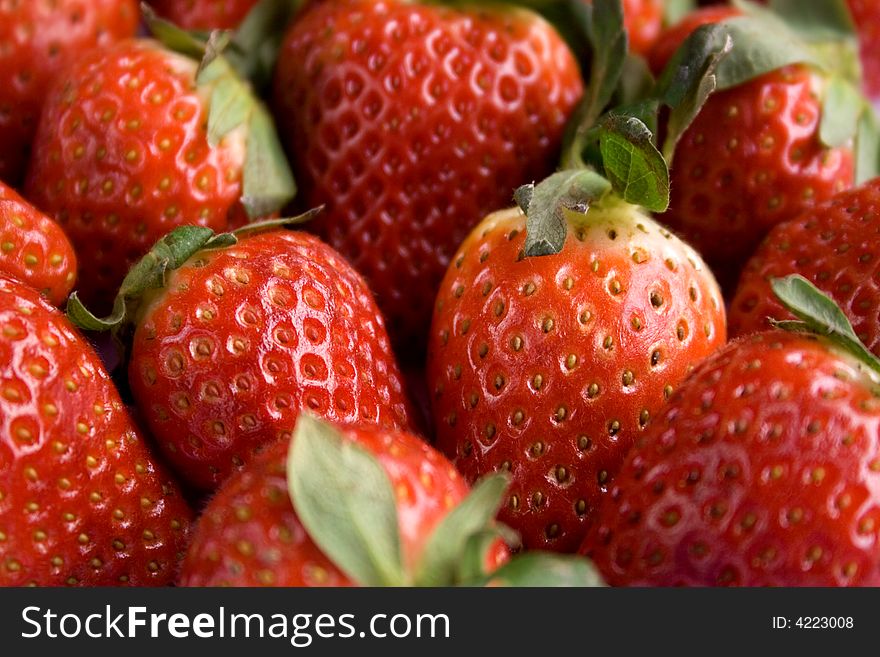 A lot of fresh strawberries. A lot of fresh strawberries