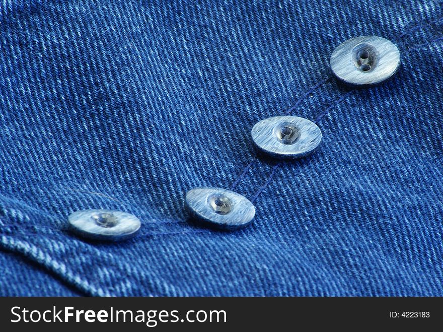 Buttons on Denim