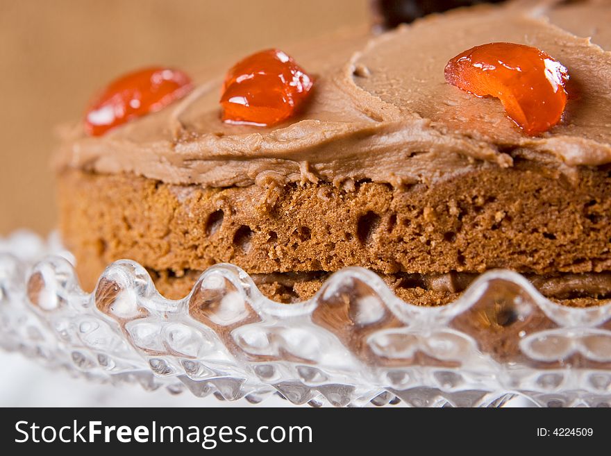 Chocolate Cake With Cherries