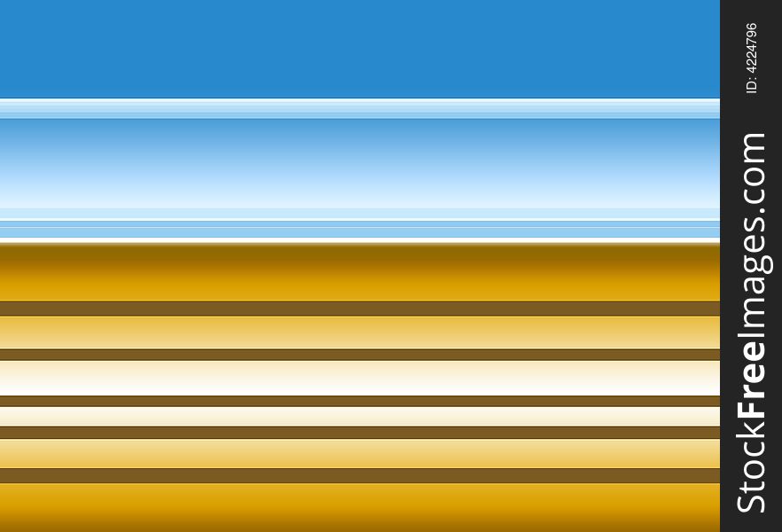 Yellow horizontal stripes on graduated blue background. Yellow horizontal stripes on graduated blue background