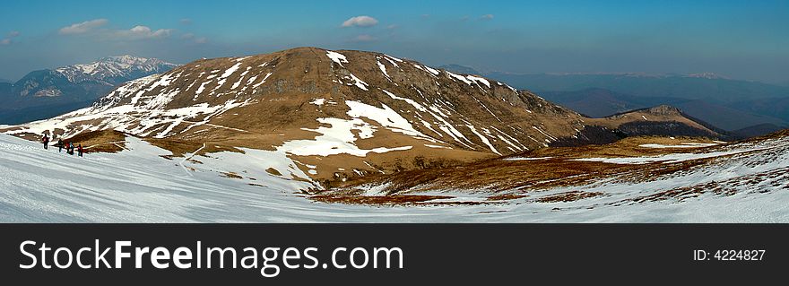 Spring come later in highlands.
Panorama is made in Grotohis mountains, in Eastern Carpathians (Romania).
The Babes Peak (1685 m altitude). Spring come later in highlands.
Panorama is made in Grotohis mountains, in Eastern Carpathians (Romania).
The Babes Peak (1685 m altitude).