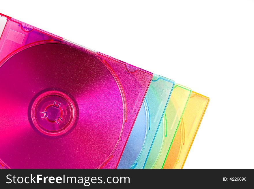 Stack Of Color Disc Boxes