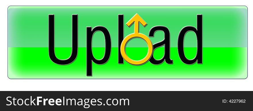 Green Upload button for your website