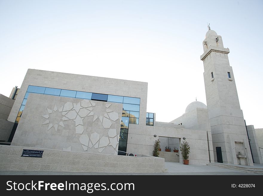 Picture of a Modern Mosque buidling. Picture of a Modern Mosque buidling