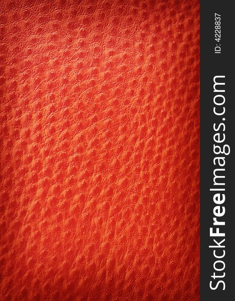 Bright red spotted leather background close up shot square on