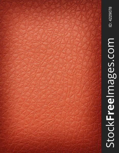 Orange crackled leather background shot square on