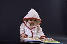 Happy Baby On Story Time Stock Photography