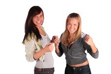 Two Girls Smiling Royalty Free Stock Photography Two Girls Smiling Royalty Free Stock Photography