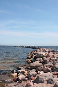 Stony Pier Royalty Free Stock Photo Stony Pier Royalty Free Stock Photo