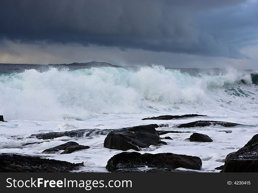 Stormy on the norway atlantic coast. Stormy on the norway atlantic coast