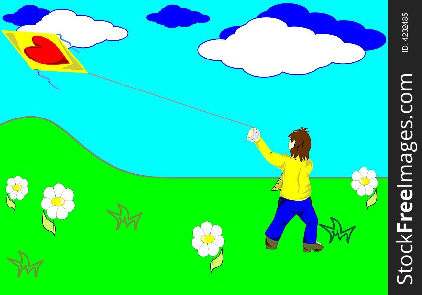 The Boy And A Kite