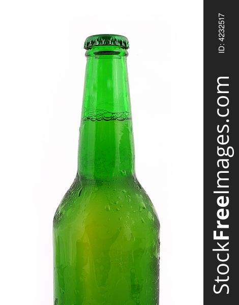 Green Bottle With Liquid