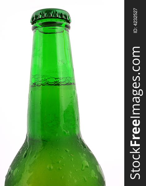 Green Bottle With Liquid