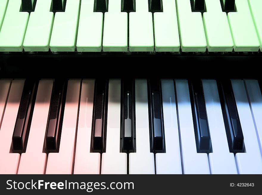 A colourful abstract of an organ instrument. A colourful abstract of an organ instrument