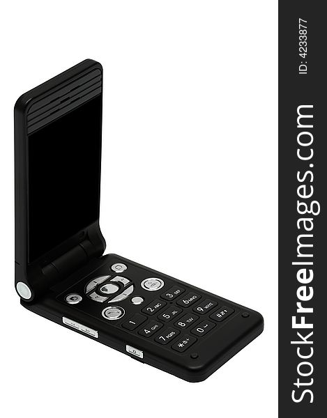 Modern mobile phone on a white background