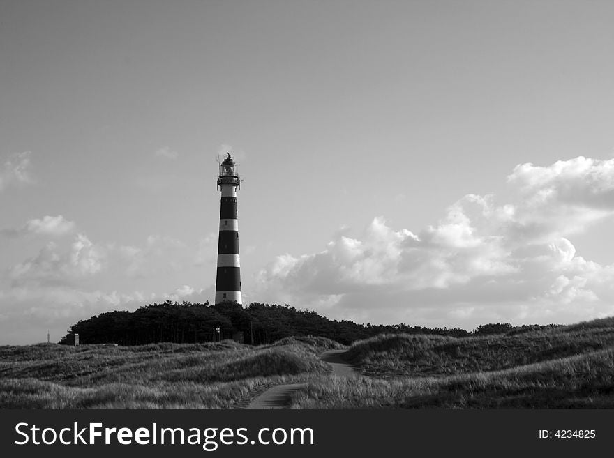 Lighthouse seen from the land