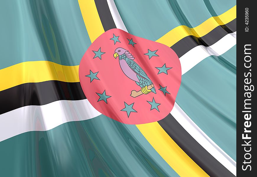 Glossy Flag Of Dominica