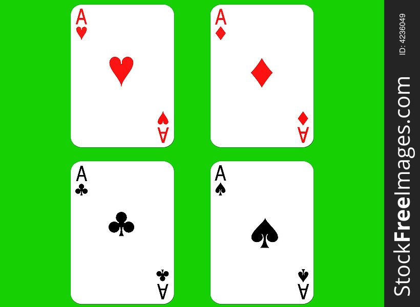 Computer generated image of cards. Computer generated image of cards