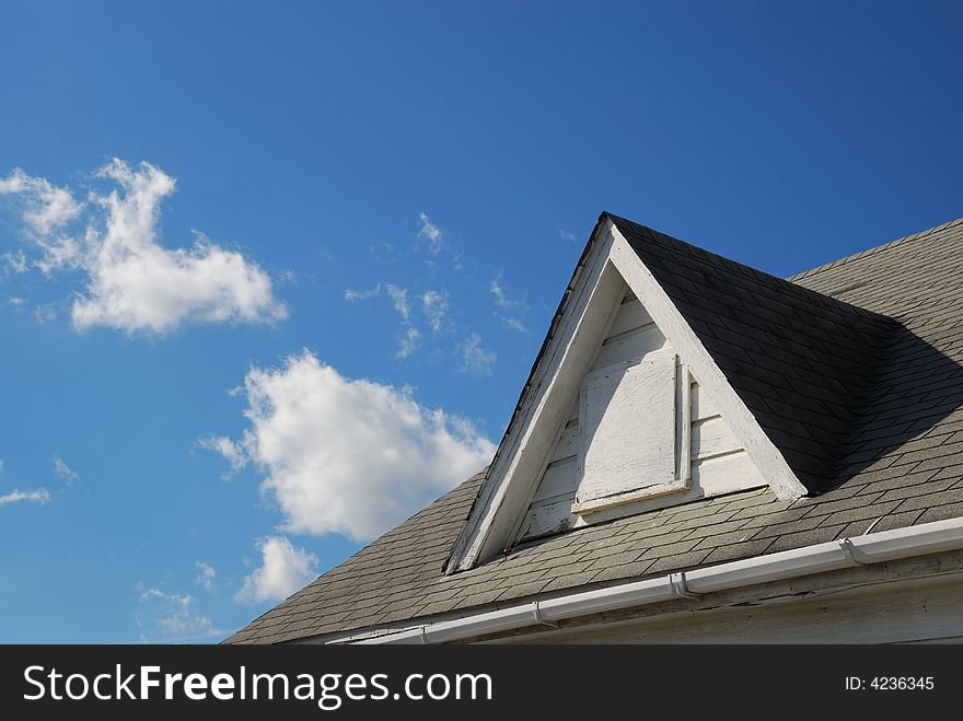 Roof Gable and blue sky