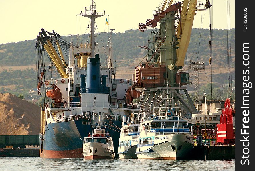 Sea Port in Feodosia Ukraine (Black Sea)