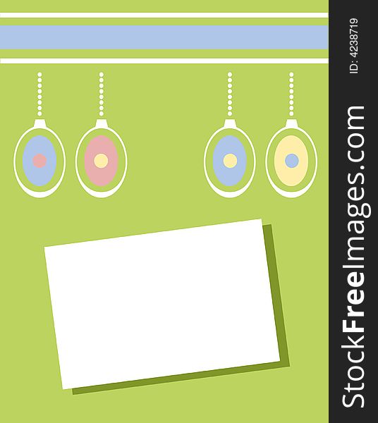 Simple easter background design in pastel colors with easter egg decoration and space for text messages, part I in series. Simple easter background design in pastel colors with easter egg decoration and space for text messages, part I in series