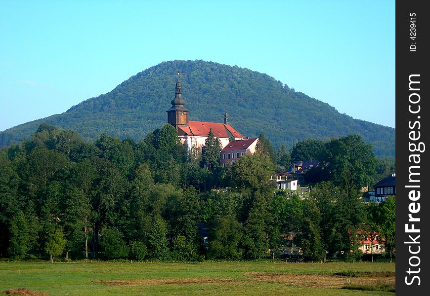 Beautiful monastery below the hill in th eCzech Republic