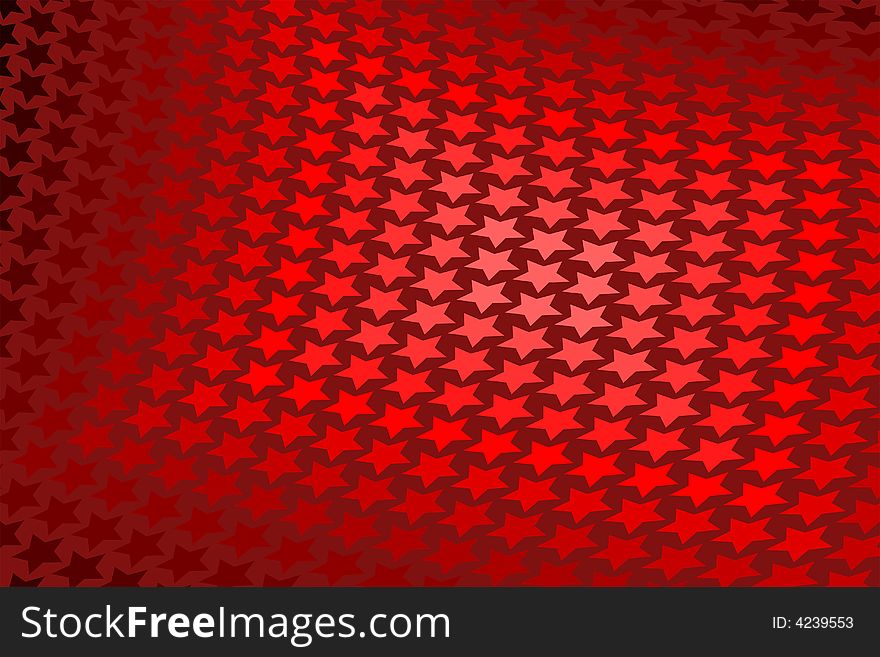 Vector illustration of red stars abstract