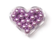 Heart-shaped Box With Pink Pearls Stock Photo Heart-shaped Box With Pink Pearls Stock Photo