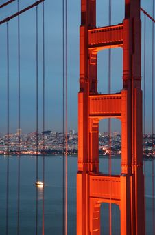 Golden Gate Bridge Cables Blue Stock Photography Golden Gate Bridge Cables Blue Stock Photography