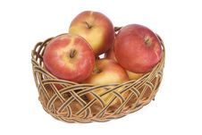 Apples In A Basket Stock Photography