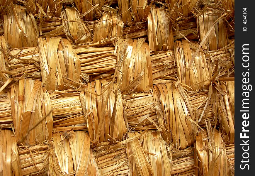 Straw background - material texture of basket