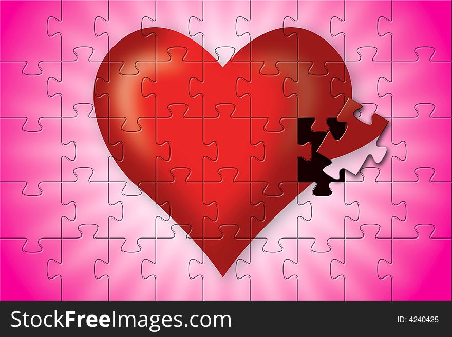 Incomplete Without You... Heart Jigsaw