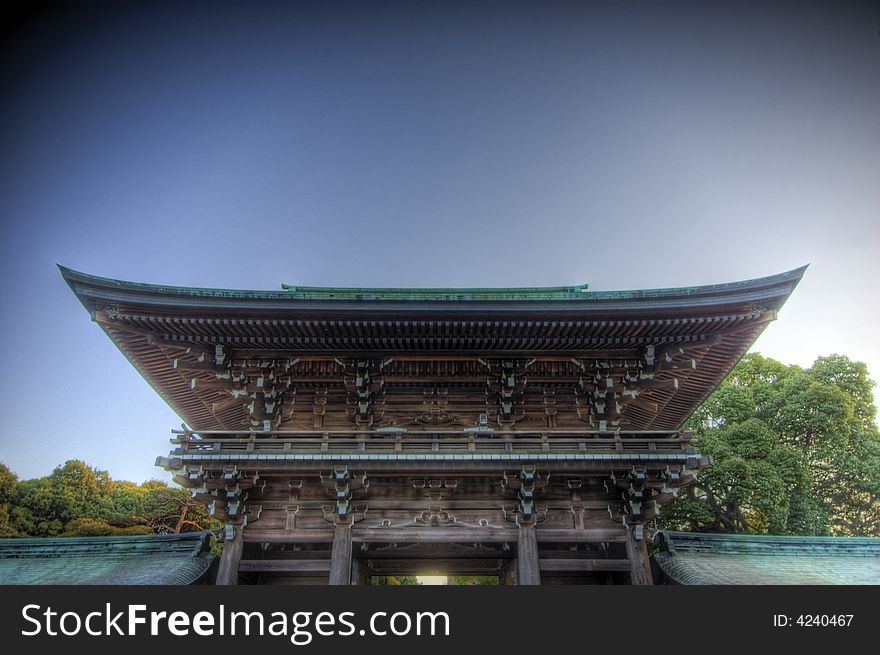 The name of this temple is MEIJI-JINGU in Tokyo. The name of this temple is MEIJI-JINGU in Tokyo.