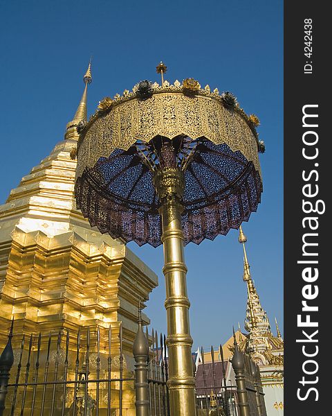 Golden temples chang mai thailand