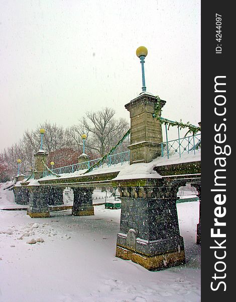 Stock image of a snowing winter at Boston, Massachusetts, USA. Stock image of a snowing winter at Boston, Massachusetts, USA