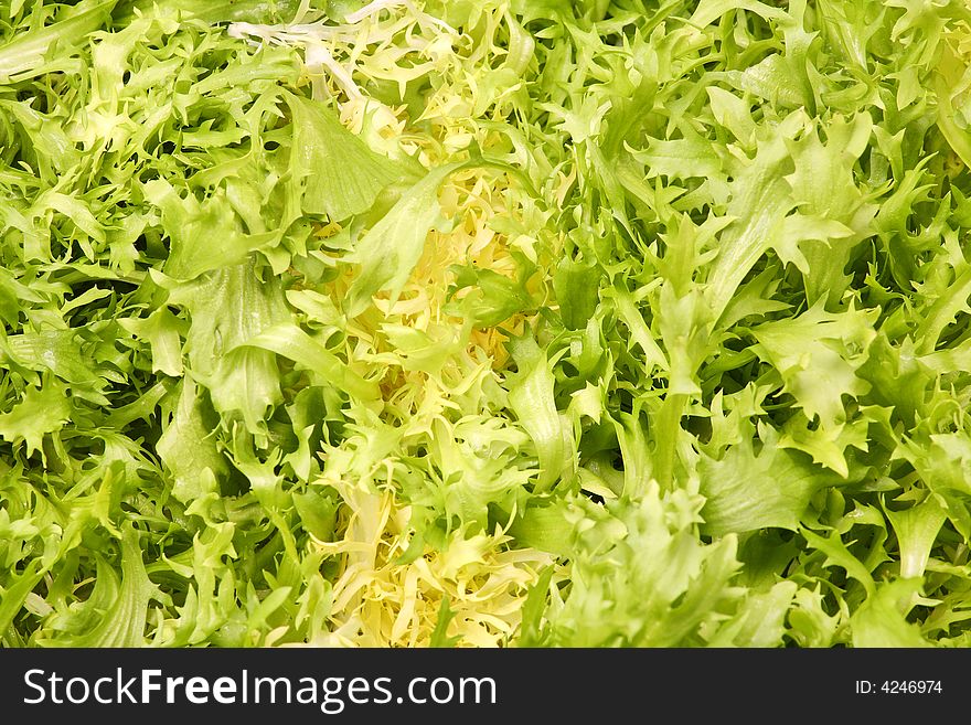 Lettuce leaves - vegetarian background - healthy diet