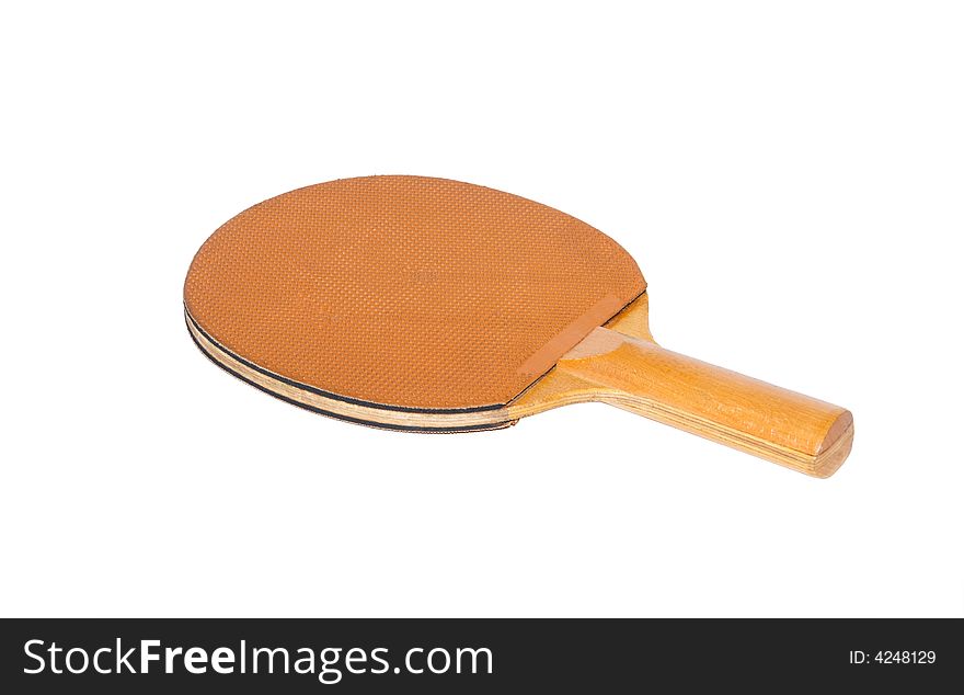 Table tennis equipment isolated on white