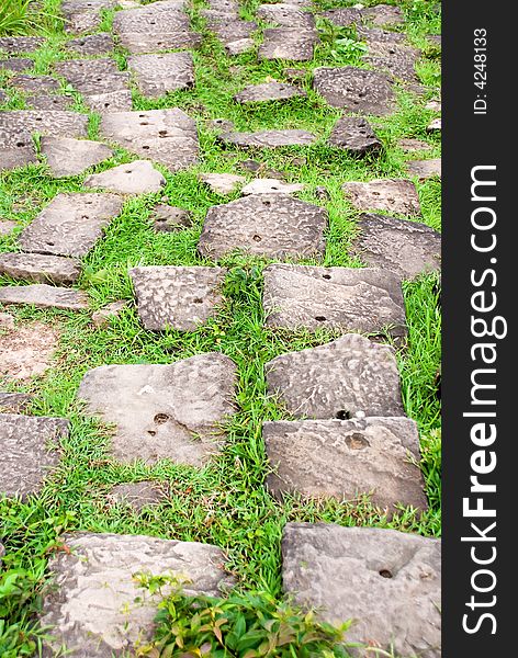 Wat phu champasak temple ruins landscape, laos. Wat phu champasak temple ruins landscape, laos