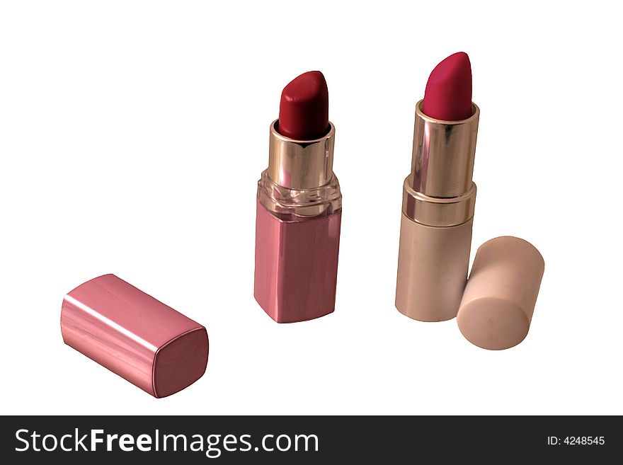 Photo of Lipsticks on whire background