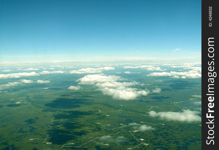 Western Siberia. Cloudy Airview