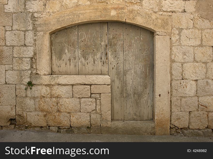 Original form of door and window in Dalmatia. Original form of door and window in Dalmatia