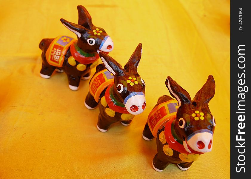 Hand made clay toy dunkey ,it is a special local product of Shanxi Province ,China