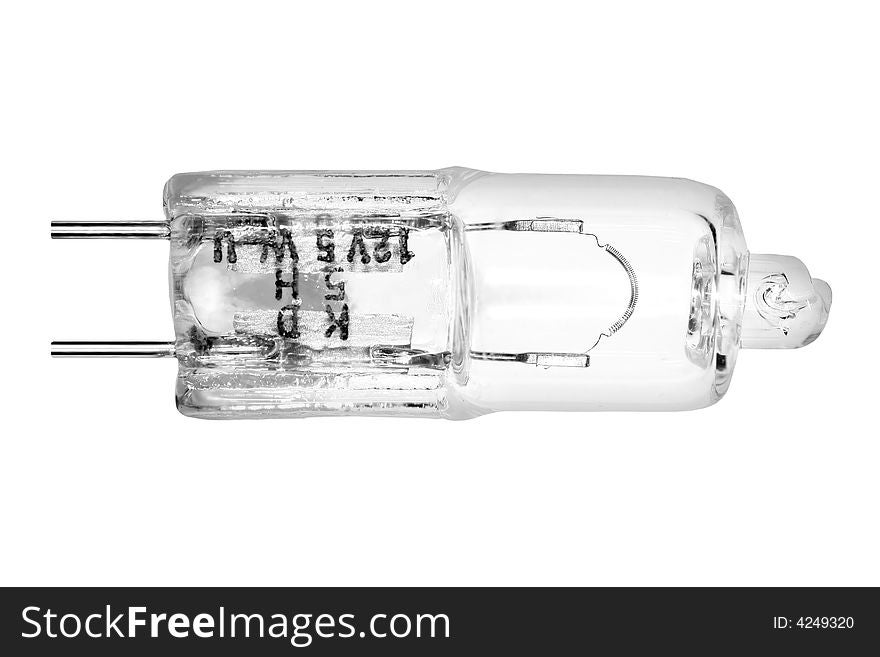 Halogen light bulb isolated on white