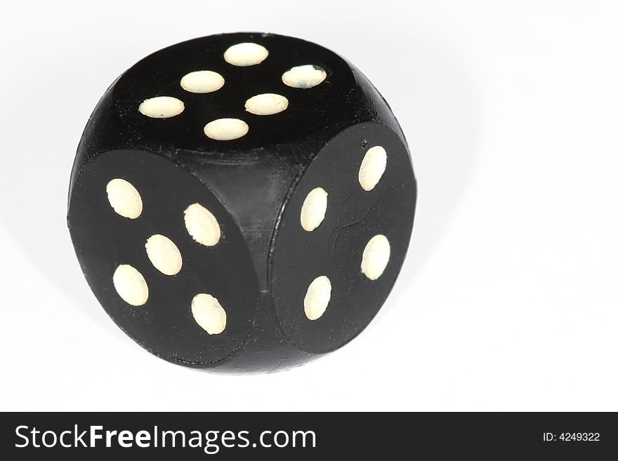 Black dice isolated on white