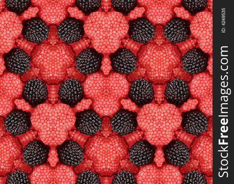 Abstract seamless texture with structure of an ornament (berry)