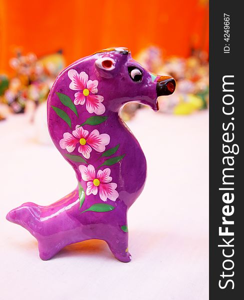 Hand made clay toy horse ,it is a special local product of Shanxi Province ,China