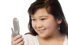 Girl With Phone. Royalty Free Stock Image Girl With Phone. Royalty Free Stock Image