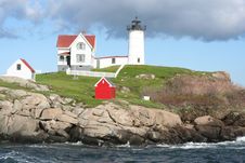Nubble Point Lighthouse Royalty Free Stock Photo Nubble Point Lighthouse Royalty Free Stock Photo