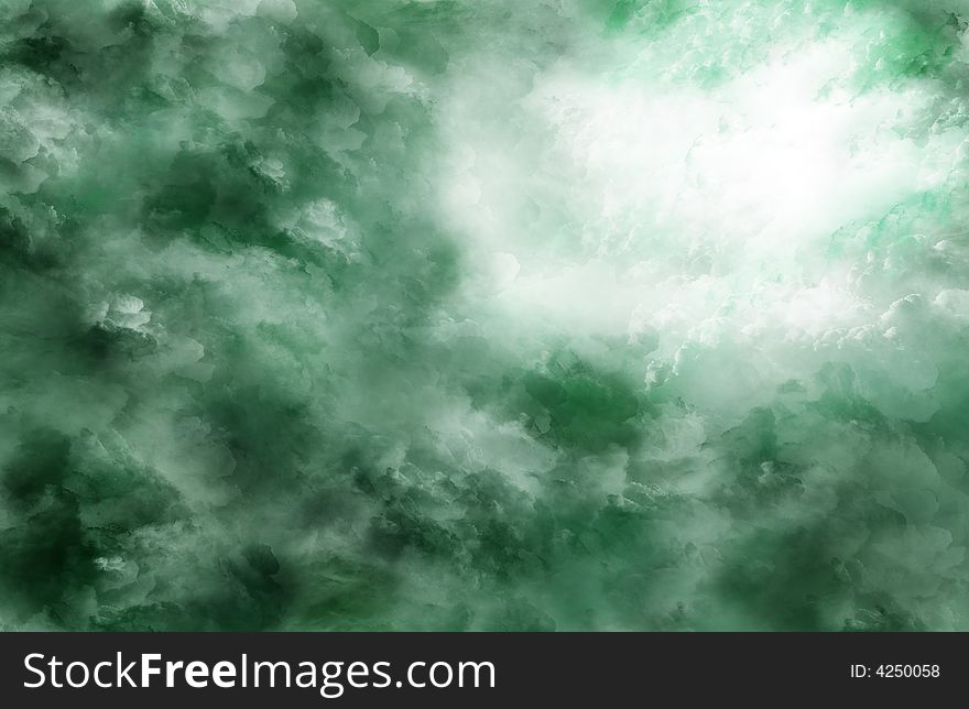 An image of some green clouds with the sun shining through, made in photoshop. Very calming. An image of some green clouds with the sun shining through, made in photoshop. Very calming.