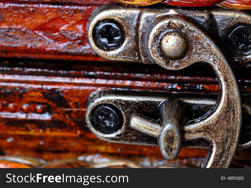 Close up shot of an antique lock. Close up shot of an antique lock